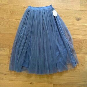 NWT Altar'd State Dusty Blue Tulle Skirt Size Small